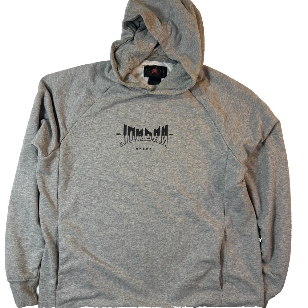 Nike Jordan Hoodie Mens Medium Gray Dri-FIT Sport Jumpman Pullover Streetwear